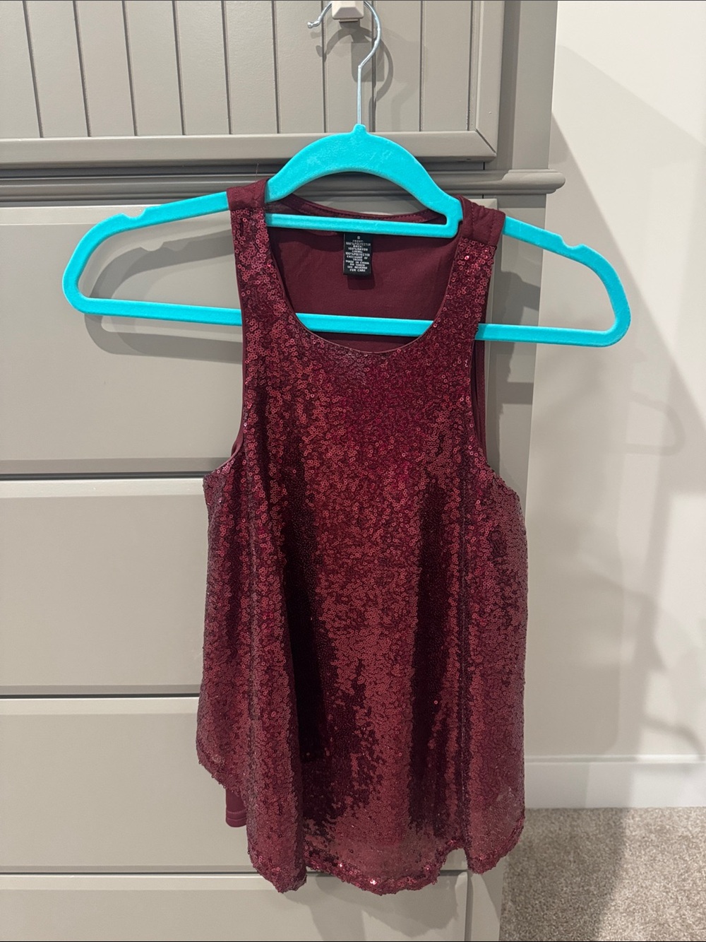Rue21 Burgundy Sequin Tank Top
